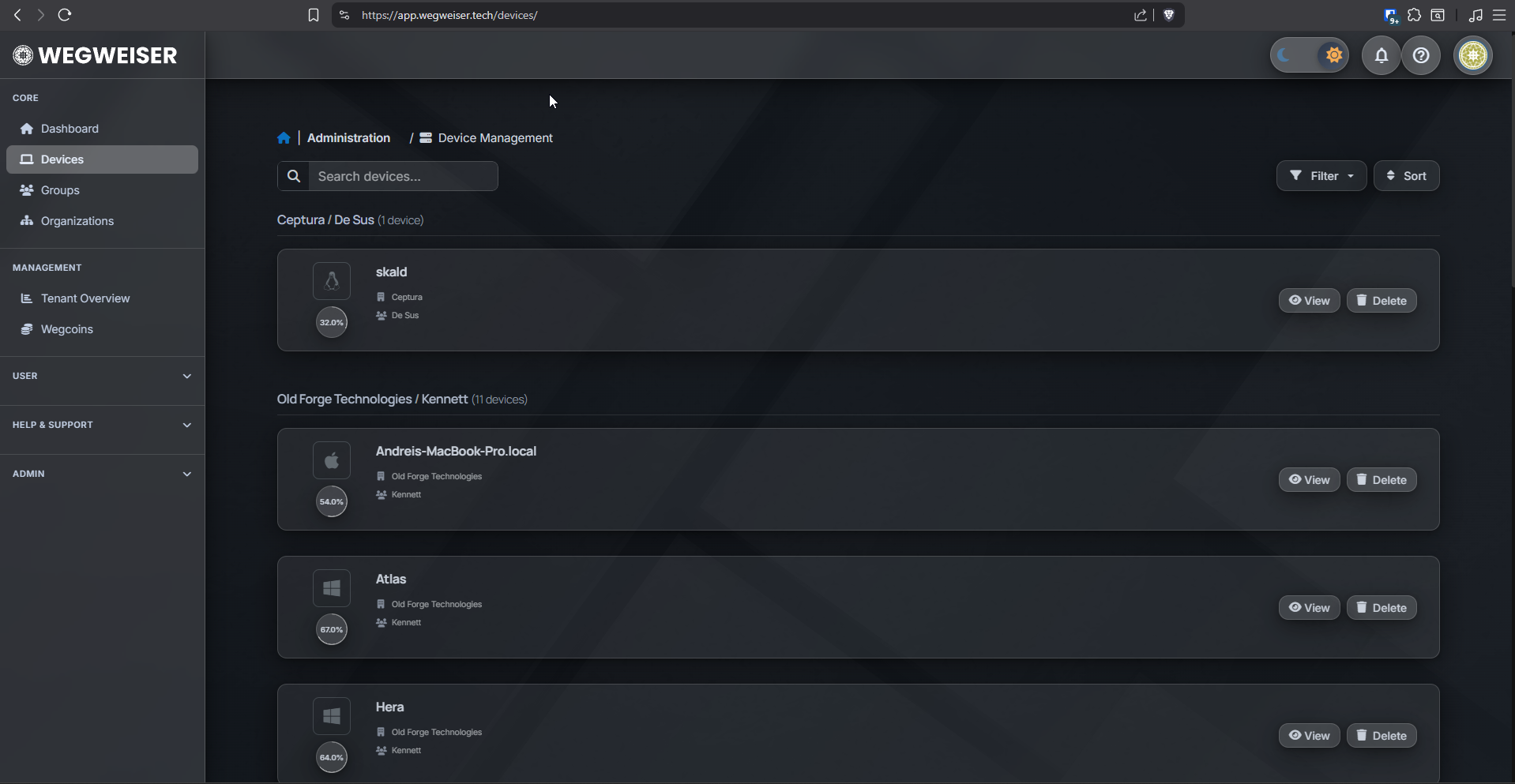 Device Management Interface